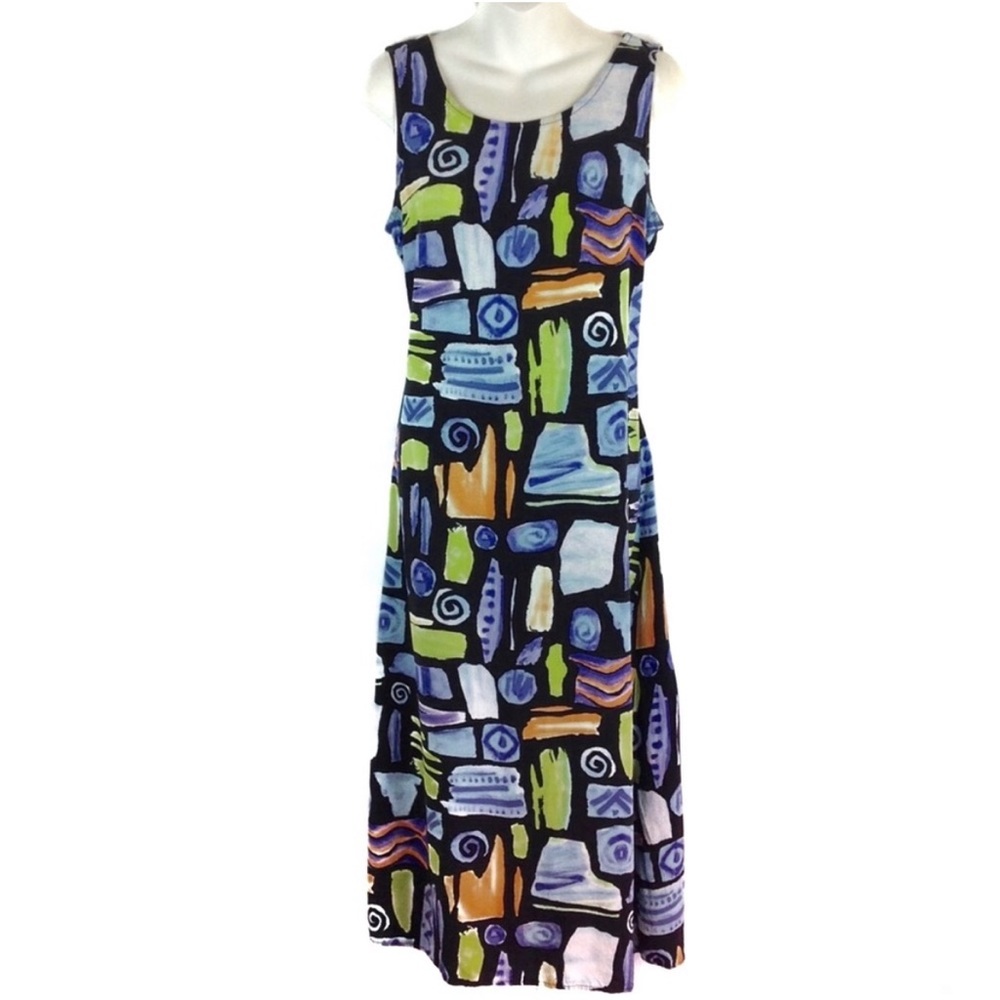 Nina Piccalino Picasso Maxi Dress Sz 10